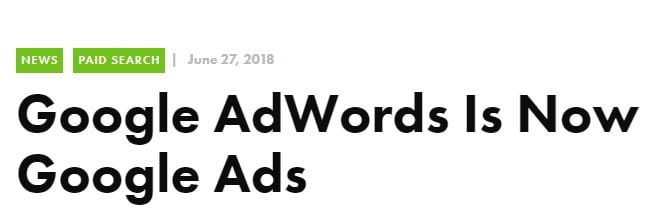 Cambio de Marca: Google AdWords es ahora Google Ads